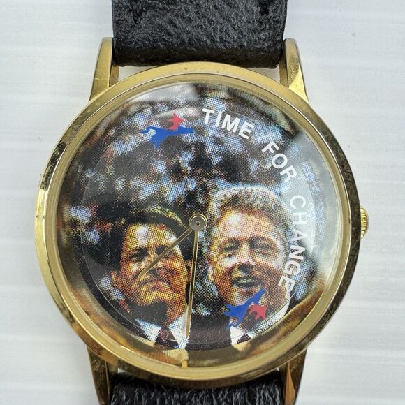 Clinton Watch Time For A Change Logo Bill Clinton Al Gore Collectable - Picture 2 of 11